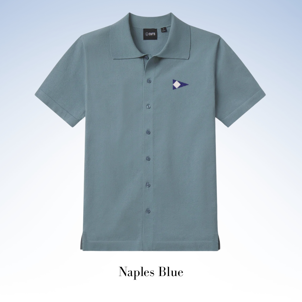 CUTS CLOTHING RIVIERA KNIT BUTTON UP