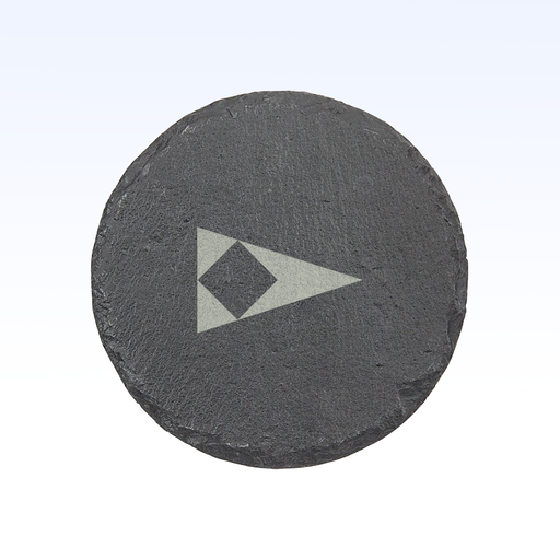 SET OF 4 SLATE COASTERS - 4"